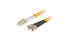 PATCHCORD ŚWIATŁOWODOWY MM ST/UPC-LC/UPC DUPLEX 3.0MM OM2 50/125 LSZH 10M POMARAŃCZOWY LANBERG