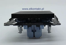 Simon 55 Łącznik jednobiegunowy (moduł) 10 AX, 250 V~, szybkozłącza Czarny mat TW1.01/149