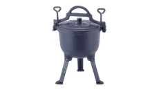 Kociołek myśliwski Kamille KM 4800M garnek żeliwny 4 L z powłoką marmurową