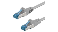 Kabel krosowy patchcord S/FTP (PiMF) kat.6a LSZH szary 3m 93782