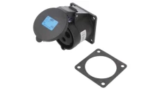 Gniazdo tablicowe 32A 3P 230V /70x70/ czarne IP44 323-6x