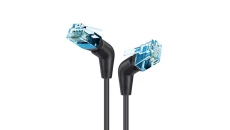 patchcord CAT6a UTP 100 miedź obrotowy kątowy slim /0,5 m/