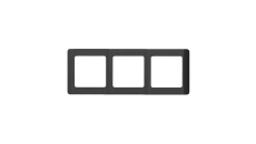 Ramka potrójna, Silva, czarna / 46429