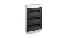 Obudowa instalacyjna PNS skrzynka natynkowa 4x18 modułów 396x651x112mm plastikowa biała z drzwiami przeźroczystymi IP40 NOARK