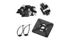 TRYTYT Uchwyt mocujący samoprzylepny HW czarny HW-3ACB /100szt./