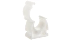 Uchwyt zamykany bezhalogenowy do rur gładkich UZHF 18 biały 68618 /100szt./