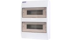 Rozdzielnica modułowa 2x12 natynkowa IP40 z klapką dymną, szyną N+PE S-24+SZYBKA+N+PE 800601 ENE-00354