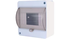 Rozdzielnica modułowa 1x6 natynkowa IP20 z klapką dymną i zaciskami S-6+SZYBKA+N+PE 8005843 ENE-00319
