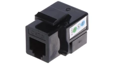 Moduł keystone telefoniczny kat.3 RJ12 6P6C czarny NEKU