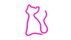 Neon LED KOT różowy Bat + USB FLNEO4 Forever Light