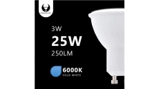 Żarówka LED GU10 3W 230V 6000K 250lm Forever Light RTV003439