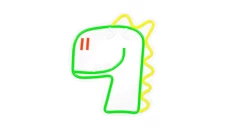 Neon PLEXI LED JURASSIC DINO zielony FLNJ02 Forever Light