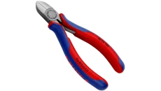 Szczypce tnące boczne dla elektromechaników z wielokomponentowymi nasadkami fosforanowane, czarne 125 mm KNIPEX 76 22 12