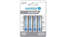 Akumulator Ni-MH R6 AA 2000mAh 1,2V Ready to Use ( R2U ) Silver Line everActive BLISTER 4szt.