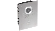 Stacja bramowa podtynkowa, jednolokatorska, stal szlachetna frezowana. Kamera 940TVL, kąt widzenia ok. 87