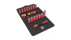 Zestaw z grzechotką Zyklop 3/8 z przełącznikiem zmiany kierunku pracy w zestawie metrycznym, 8100 SB VDE 1, 17 części 0500497000