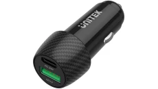 UNITEK Ładowarka samochodowa 38W USB-A QC 3.0 USB-C PD