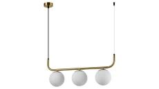 Lampa wisząca Alisa 3xE14 złota/biała LP-005/3L GD Light Prestige