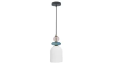 Lampa wisząca Tropea 1xE27 biała, średnia LP-2004/1P M WH Light Prestige