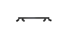 Lampa sufitowa Perugia 4xGU10 + 1xLED czarna LP-0703/4C BK Light Prestige