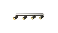 Lampa sufitowa Parma 4xGU10 + 1xLED czarna LP-0612/4C BK Light Prestige