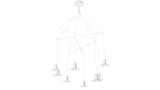 Lampa wisząca HAT biała LP-1661/8P WH Light Prestige