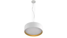 Lampa wisząca HUDSON biało-złota LP-043/1P WH/GD Light Prestige