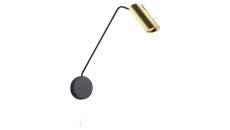 Kinkiet Futuro 1 złoty/czarny z wysięgnikiem LP-17001/1WL GD/BK Light Prestige