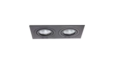 Oprawa halogenowa Metis 2 podwójna podtynkowa czarna LP-2780/2RS Light Prestige