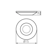 Czujnik ruchu mikrofalowy PRESENSOR-O-W NT 2000VA 24GHz max 6m 360 st. 3–2000 lx IP20 IIkl. sufitowy biały 38750