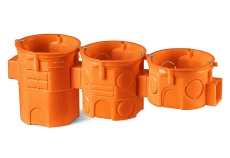 Puszka podtynkowa 60mm głęboka (61 mm) z wkrętami pomarańczowa  33069008 S60DFw /op. 110szt./