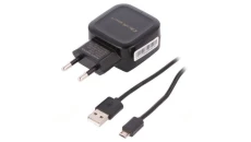 Qoltec Ładowarka sieciowa 17W 5V 3.4A 2xUSB + kabel MicroUSB