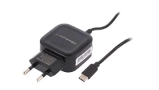 Qoltec Ładowarka sieciowa 17W 5V 3.4A USB + USB typ C