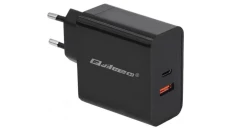 Qoltec Ładowarka sieciowa 63W 5-20V 1.5-3A USB typ C PD USB QC 3.0 Czarna