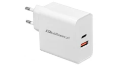 Qoltec Ładowarka sieciowa 63W 5-20V 1.5-3A USB typ C PD USB QC 3.0 Biała