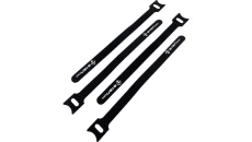 Opaska rzepowa do kabli z oczkiem, długość 200mm, szer.12 mm, czarny (opak. 10 szt.)