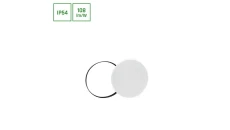 Oprawa Plafon Nymphea Black i White Rings 18W WW 230V 115st IP54 FI250x52 Biały/Czarny Okrągła