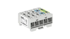 Złączka OTL16-5x szary, niebi, żół-ziel 5x1xAl/Cu 1,5-16mm² 1000V AC/1500V DC Zacisk uniwersalny mocowanie na szynę MAA5016A10