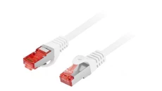Patchcord kat.6 s/ftp lszh cu 15m biały fluke passed lanberg PCF6-10CU-1500-W