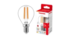 Toshiba Żarówka E14 P45 led 4,5W 2700K DIM ściemnialna RETRO Vintage filament 470lm mała kulka