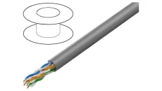Kabel teleinformatyczny U/UTP kat.5e 4x2xAWG24 drut szary /305m/