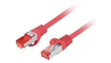 Patchcord kat.6 s/ftp lszh cu 15m czerwony fluke passed lanberg PCF6-10CU-1500-R