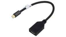 Adapter mini DisplayPort - DisplayPort czarny AD-0003-BK