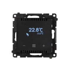 Simon 55 GO Termostat inteligentny programowalny z wyświetlaczem Wi-Fi 230V (moduł) czarny mat TETD2W.01/149