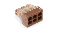 Szybkozłączka 6x 1,5-4mm2 przeźroczysta brązowa 773-606 /50szt./