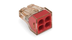 Szybkozłączka 4x 1,5-4mm2 przeźroczysta czerwona 773-604 /100szt./