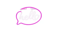 Neon LED HELLO róż biały Bat + USB FLNE15 Forever Light