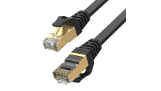 Patchcord S/STP kat.7 kabel sieciowy LAN 2x RJ45 płaski linka PoE czarny 10m UNITEK