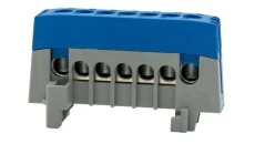 Listwa ochronna ZPI 7-modułowa (7x16mm2) IP20 AL/CU - niebieska