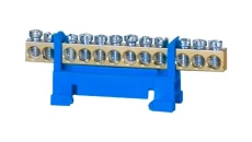 Listwa ochronna 12-modułowa 12x16mm2 niska podstawa - niebieska